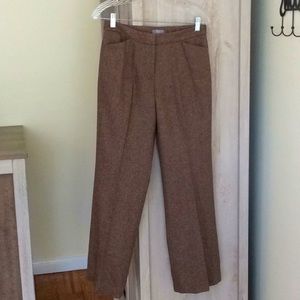 Brown tweed wool pants